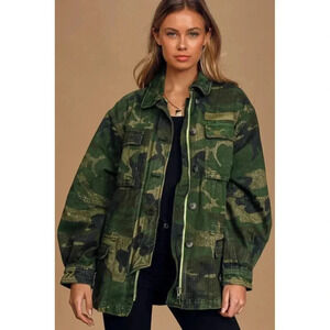 Free People Seize The Day Jacket Women’s XS Camo
